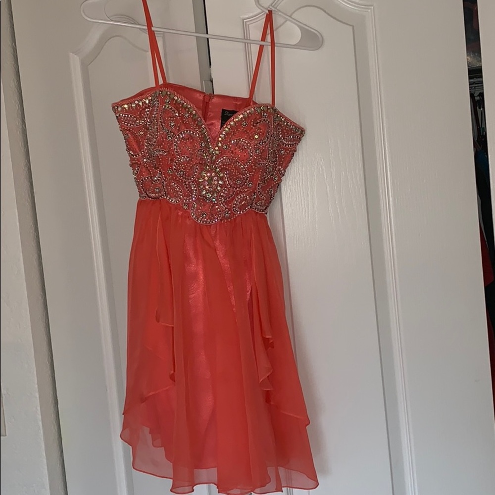 Coral pink dress